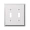Amerelle Wall Plate, Number of Gangs: 2 Steel, Polished Chrome Finish, Light Gray 161TT - alternate 1